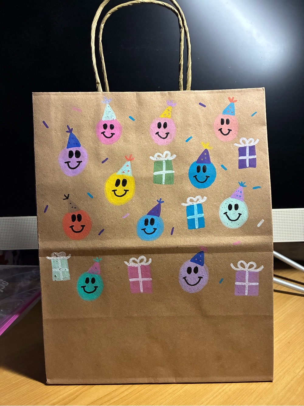Small Smiley Face Birthday Gift Bag